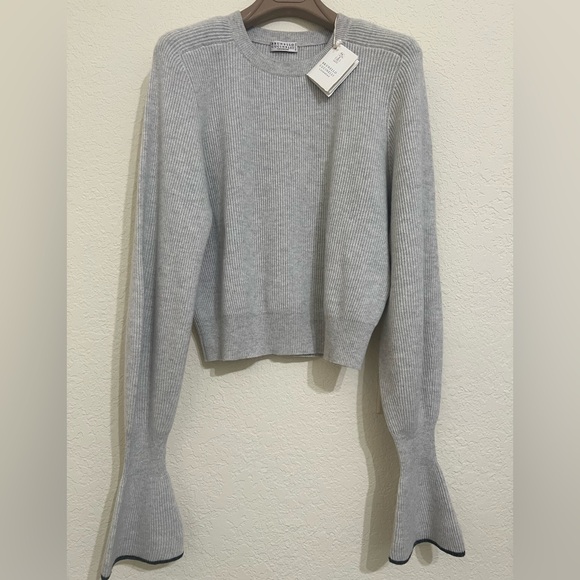 Brunello Cucinelli Sweaters - NWT Brunello Cucinelli 100% Cashmere Rib Bell Monili Cuff Made Italy Size M